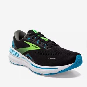 Brooks Adrenaline GTS 23 Black Blue Green Running Shoes Sneakers Men 9.5